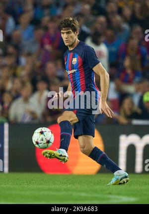 Barcellona, Spagna. 26 ottobre 2022 Marcos Alonso, Barca 17 nella partita FC BARCELONA - FC BAYERN MUENCHEN 0-3 di calcio UEFA Champions League, fase di gruppo, gruppo C, giorno della partita, nella stagione 2022/2023 il 26 ottobre 2022 a Barcellona, Spagna. Gruppenphase, FCB, München. © Peter Schatz / Alamy Live News Foto Stock