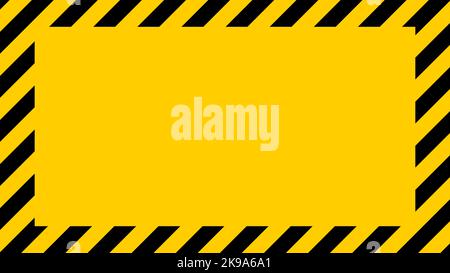 Strisce di avvertenza gialle nere, sfondo di sicurezza pericolo, segnaletica di pericolo Illustrazione Vettoriale