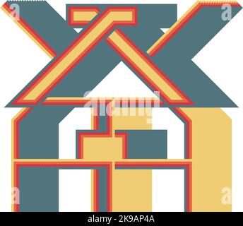 Casa appartamento icona. Illustrazione vettoriale di stile appartamento della casa Illustrazione Vettoriale