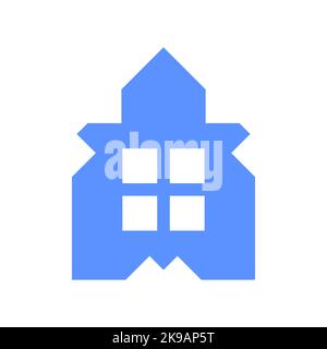 Design moderno e intelligente del logo per la casa, vettore di icone per la casa Illustrazione Vettoriale