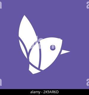 Disegno del logo dell'uccello, modello vettoriale dell'icona dell'uccello. Illustrazione Vettoriale