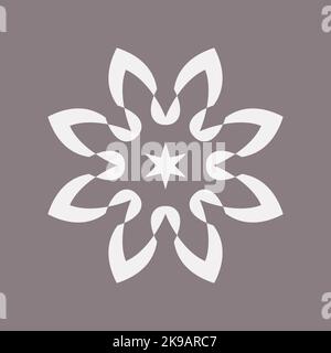 Astratto elegante fiore logo, icona modello di disegno vettoriale Illustrazione Vettoriale