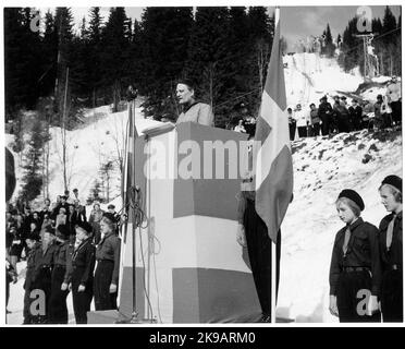 Il Direttore Generale Erik Gustaf Johan Upmark discorsi inaugurali a Åre. Foto Stock