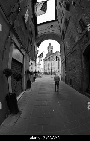 Foligno (Italia) - Una bellissima città medievale in Umbria, nel centro Italia Foto Stock