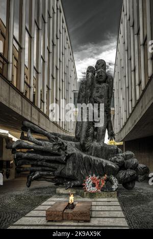 Banska Bystrica, Slovacchia - 5 ottobre 2022: Sculture nel Museo della rivolta nazionale slovacca a Banska Bystrica in Slovacchia. Foto Stock