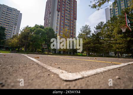 Campo di pallacanestro Foto Stock