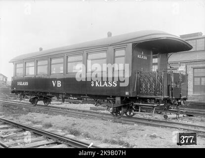 Vikbolandsbanan, VB C 31. Carrello incorporato Linköping 1916. Foto Stock
