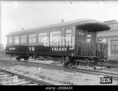 Vikbolandsbanan, VB C 31. Carrello incorporato Linköping 1916. Foto Stock
