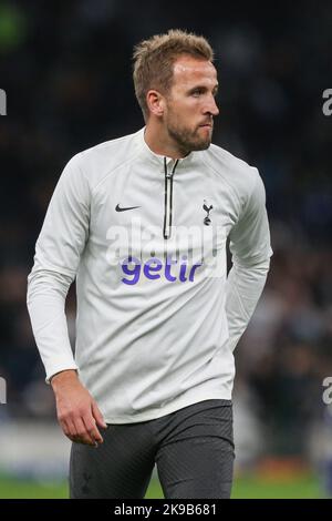 Londra, Regno Unito. 26th Ott 2022. Harry Kane #10 di Tottenham Hotspur durante la partita della UEFA Champions League Tottenham Hotspur vs Sporting Lisbon al Tottenham Hotspur Stadium, Londra, Regno Unito, 26th ottobre 2022 (Photo by Arron Gent/News Images) a Londra, Regno Unito il 10/26/2022. (Foto di Arron Gent/News Images/Sipa USA) Credit: Sipa USA/Alamy Live News Foto Stock