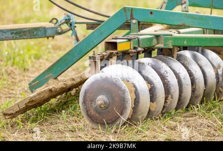 Dettaglio delle attrezzature agricole Foto Stock