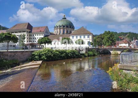 Monastero di Sankt Blasien con cupola, Foresta Nera, Germania Foto Stock