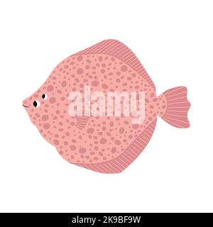 Cute vettore oceano illustrazione con fondale fish.Underwater cartone animato creature.Marine Animals.cute bambino disegno per tessuto, abbigliamento, libro Illustrazione Vettoriale