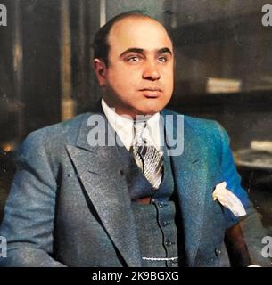 AL CAPONE (1899-1947) gangster americano nel 1930 Foto Stock