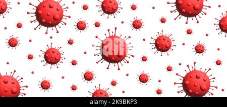 Stop pox virus illustrazione su sfondo bianco Foto Stock