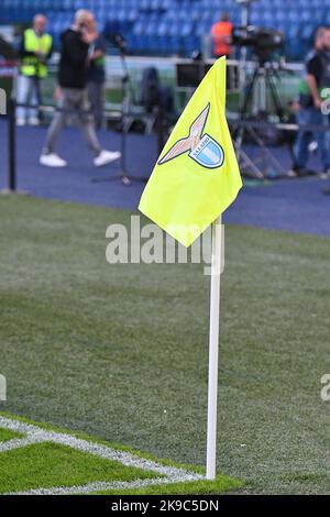 Stadio Olimpico, Roma, Italia. 27th Ott 2022. UEFA Europa League calcio, Lazio contro Midtjylland; la bandiera d'angolo Credit: Action Plus Sports/Alamy Live News Foto Stock