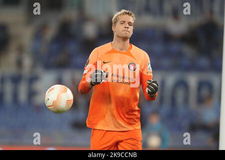 Roma, Italia. 27th Ott 2022. Roma, Italia 27.10.2022: In azione durante la UEFA Europe League 2022-2023, Group F - SS matchday 5, partita di calcio tra SS Lazio e FC Midtjylland allo Stadio Olimpico di Roma. Credit: Independent Photo Agency/Alamy Live News Foto Stock