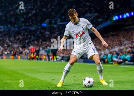 Ivan Perisic di Tottenham Hotspur in azione durante la partita D del gruppo UEFA Champions League al Tottenham Hotspur Stadium, Londra. Data immagine: Mercoledì 26 ottobre 2022. Foto Stock