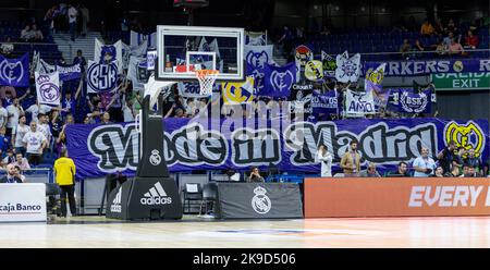 Madrid, Spagna. 27th Ott 2022. 27th ottobre 2022; Wizink Center; Madrid; Spagna; Turkish Airlines Eurolega Basketball; Real Madrid vs Virtus Segafredo Bologna; 900/Cordon Press Credit: CORDON PRESS/Alamy Live News Foto Stock