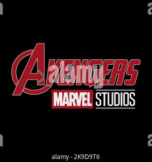 Avengers Marvel Studios. Marvel Cinematic Universe è una serie di media americani e un universo condiviso incentrato su una serie di film di supereroi prodotti Illustrazione Vettoriale