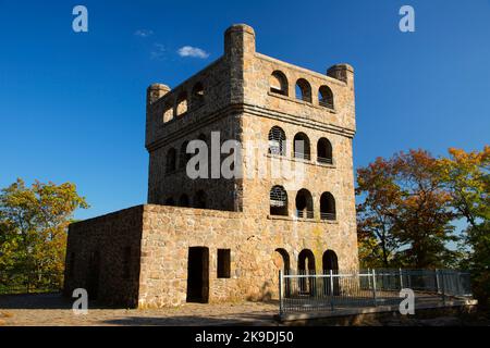 Torre di vertice, Sleeping Giant parco statale, Connecticut Foto Stock