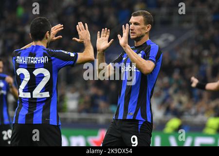 Milano, Italia. 26th Ott 2022. UEFA Champions League Gruppo A - Inter vs Viktoria Plzen allo stadio di San Siro. (Foto di Andrea Amato/Pacific Press) Credit: Pacific Press Media Production Corp./Alamy Live News Foto Stock