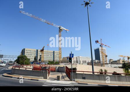 Jerusalem Gateway progetto in costruzione nel mese di agosto 2022. Gerusalemme, Israele. Foto Stock
