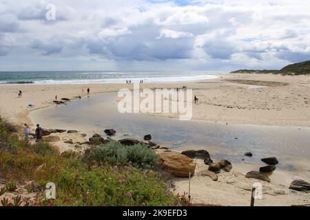 Prevelly, Margaret River Region, Western Australia, Margaret River Mouth Foto Stock