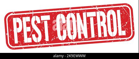 Testo DI CONTROLLO DI PESTE scritto sul segno rosso grungy del bollo. Foto Stock