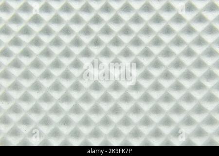 Struttura quadrata in schiuma bianca con piccole scanalature e sporcizia Foto Stock