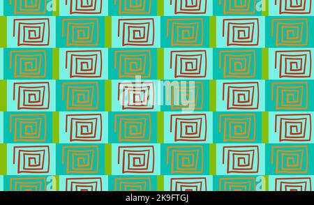 Pattern vettoriale senza giunture realizzato con spirali di cartoni animati Illustrazione Vettoriale