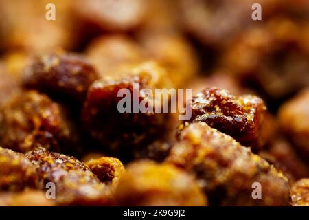 Primo piano estremo di pane di ape. Messa a fuoco selettiva. Profondità di campo poco profonda Foto Stock