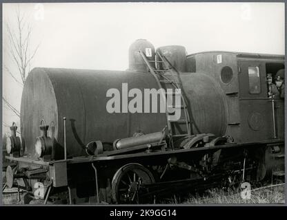 Central Verstadens Lok, CV 1 Örebro, locomotiva con accumulatore di vapore. Foto Stock