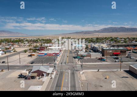 La città di Hawthorne, Nevada, vista dal cielo. Foto Stock