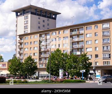 HAVIROV, REPUBBLICA CECA - 2 SETTEMBRE 2022: Piazza Namesti Republiky nel centro di Havirov, Repubblica Ceca Foto Stock