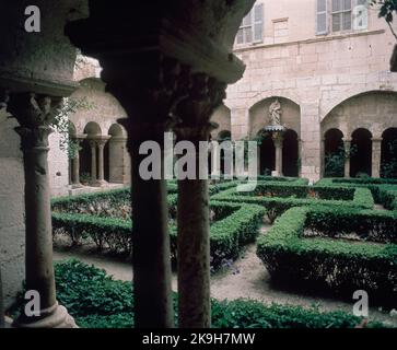 CLAUSTRO DEL ASILO DONDE ESTUVO INTERNADO VINCENT VAN GOGH. LOCALITÀ: ASILO DE SAINT PAUL. SAINT REMY DE PROVENCE. Francia. Foto Stock