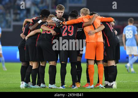 Roma, Italia. 28th Ott 2022. 27th ottobre 2022; Stadio Olimpico, Roma, Italia: UEFA Europa League, SS Lazio contro Midtjylland; giocatori di Midtjylland Credit: Action Plus Sports Images/Alamy Live News Foto Stock