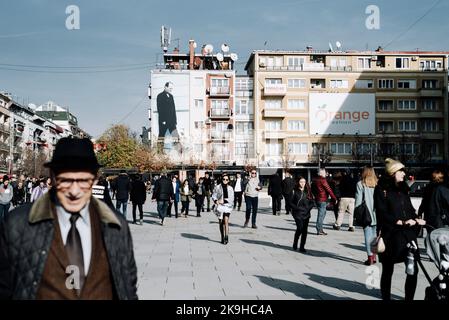 Pristina, Kosovo. Novembre 24, 2017. Alcune viste sulla città di Pristina, la capitale politica del Kosovo Foto Stock