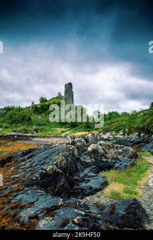 Caisteal Maol vicino al villaggio di Kyleakin, Isola di Skye, Scozia Foto Stock