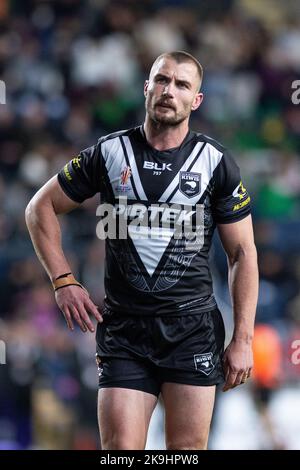 Leeds, Regno Unito. 28th ottobre 2022 - Coppa del mondo di Rugby Nuova Zelanda vs Irlanda all'Headingley Stadium, Leeds, UK - Kieran Foran of New Zealand Credit: Dean Williams/Alamy Live News Foto Stock