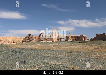 Jampik Kala, deserto di Kyzylkum, Repubblica autonoma di Karakalpakstan, Uzbekistan, Asia centrale Foto Stock