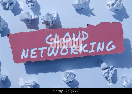 Didascalia concettuale Cloud Networking. Approccio aziendale applicazione di ingegneria allo sviluppo di software che sostituisce Old Wallpaper Design Foto Stock