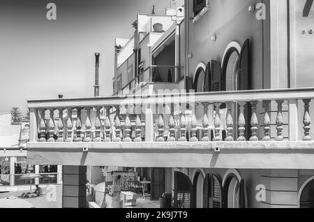 PUNTA SECCA, ITALIA - 13 AGOSTO 2021: Location della Casa dell'Ispettore Montalbano, serie televisiva basata sui romanzi detective di Andrea Camilleri Foto Stock