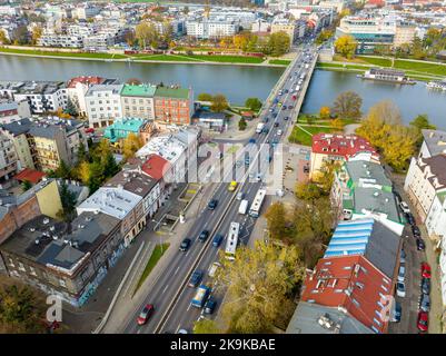 Kraków Vista aerea. Kraków è la capitale del voivodato della Polonia minore. Polonia. Europa. Foto Stock