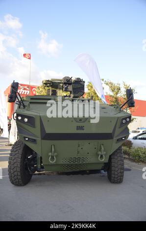 Istanbul Turchia. Ottobre 2022. BMC Altuğ Tactical Wheeled Armored Vehicle, Front Shot, Saha Expo Fair. Foto Stock