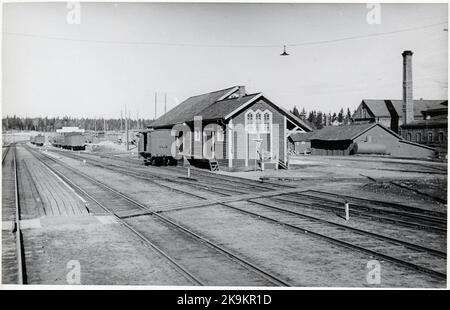 Alla stazione di Heby. Foto Stock