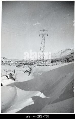 Sulla linea tra Björklinden - Kopparåsen. Foto Stock