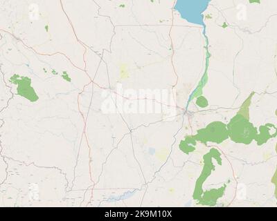 Balaka, distretto del Malawi. Aprire la mappa stradale Foto Stock