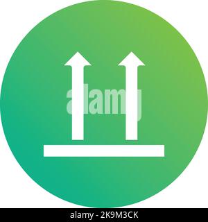 Illustrazione del disegno dell'icona del vettore fragile Illustrazione Vettoriale