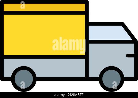 Illustrazione del disegno dell'icona vettore del veicolo di consegna Illustrazione Vettoriale