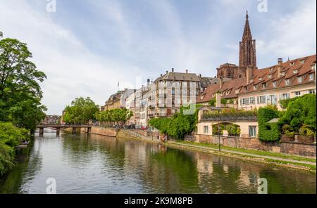 Idilliaco impressioni sul mare di Strasburgo, una città nella regione dell'Alsazia in Francia Foto Stock